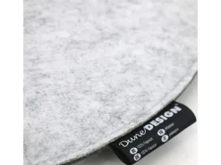 DuneDesign Sitzkissen|Sitzkissen Rund Ø 35 cm 25 mm Stark aus Filz in Grau