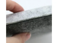 DuneDesign Sitzkissen|Sitzkissen Rund Ø 35 cm 25 mm Stark aus Filz in Grau