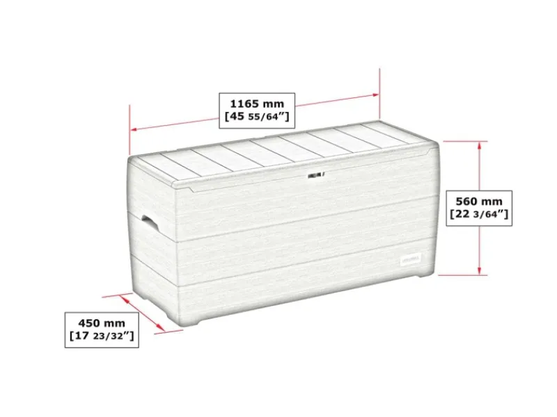 Durabox 270 l Aufbewahrungsbox Anthrazit BxHxT: 117 cm x 56 cm x 45cm*Duramax