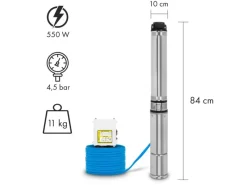 4" Tiefbrunnenpumpe 550W 1-1/2" Förderhöhe max. 43m*Eberth Online