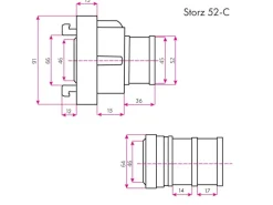 Eberth Gartenschlauchwagen|Schlauch Kupplungen|2 Zoll Feuerwehrschlauch Flachschlauch mit Storz 52-C Kupplung Länge 10m
