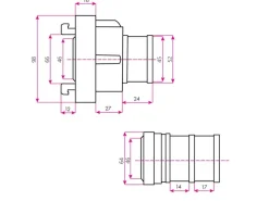 Eberth Schlauch Kupplungen|Gartenschlauchwagen|2 Zoll Saugkupplung Storz 52-C Schlauchkupplung Außendurchmesser 52mm