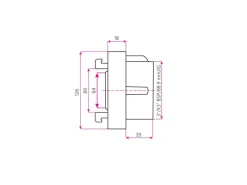 Eberth Wasserpumpe|Schlauch Kupplungen|Festkupplung IG Storz 75-B Schlauchkupplung in 3 Zoll Innengewinde 87mm