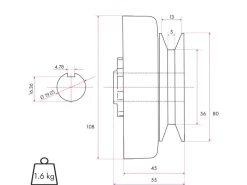 Fliehkraftkupplung für 19,05mm Welle 6 Backen Standmotor Benzinmotor*Eberth Online