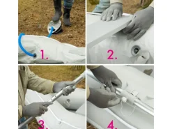 Schlauchboot 4 Personen + 1 Kind 3,20m x 1,50m Boot mit Sitzbank bis 566 kg*Eberth