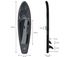 ECD Germany Wassersport|Aufblasbares Stand Up Paddle Board Makani 320x82x15 cm PVC