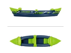 Aufblasbares Kajak Cruiser X1 2 Personen 318x80x55 cm Grün/Weiß/Blau*ECD Germany Clearance