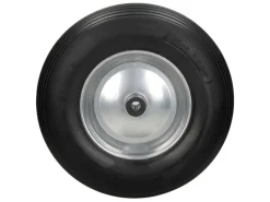 ECD Germany Streuwagen|4Er Set Schubkarrenrad PU Vollgummi mit Achse 4,80-4,00-8 390mm