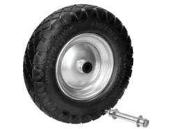 ECD Germany Streuwagen|2Er Set Schubkarrenrad PU mit Blockprofil Achse 4,80-4,00-8 390 mm