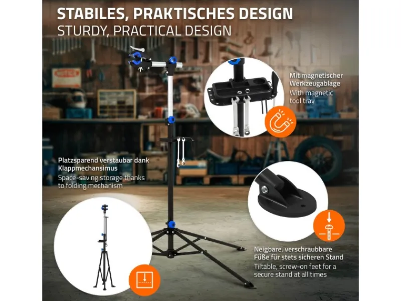 ECD Germany Motorroller|Fahrradmontageständer Reparaturständer Höhenverstellbar 105-185 cm