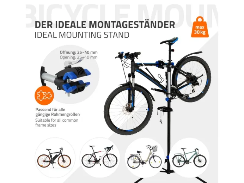 ECD Germany Motorroller|Fahrradmontageständer Reparaturständer Höhenverstellbar 105-185 cm