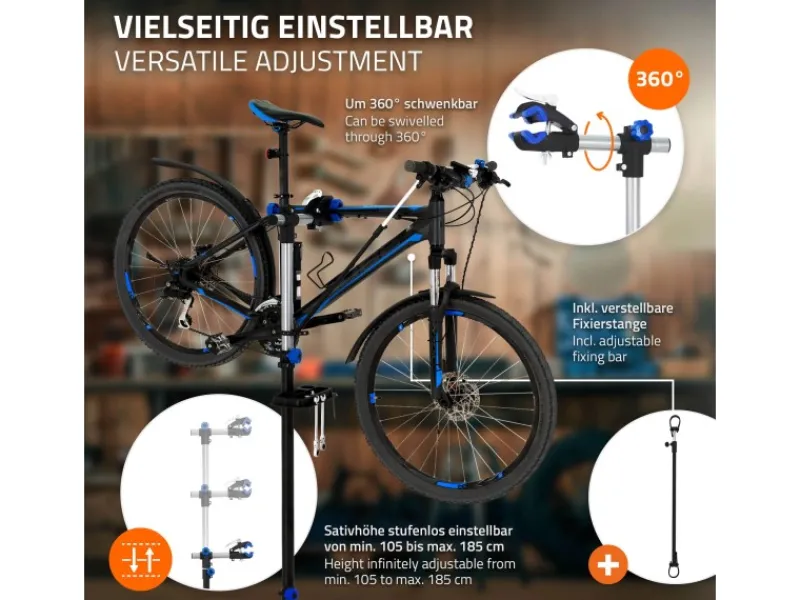 ECD Germany Motorroller|Fahrradmontageständer Reparaturständer Höhenverstellbar 105-185 cm