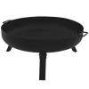 Feuerschale 60x27 cm mit 3 Klappbaren Füßen für den Garten aus Stahl*ECD Germany Sale