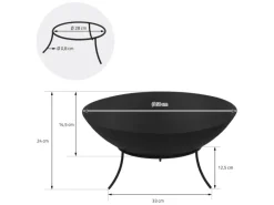 Feuerschale 50x24 cm aus Stahl mit 3 Füße Feuerstelle für den Garten*ECD Germany Outlet
