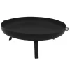 ECD Germany Feuerschalen|Feuerschale 80x29 cm mit 3 Klappbaren Füßen für den Garten aus Stahl