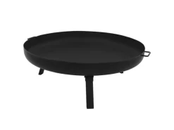ECD Germany Feuerschalen|Feuerschale 80x29 cm mit 3 Klappbaren Füßen für den Garten aus Stahl