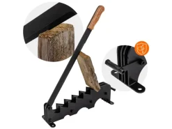 Manueller Holzspalter Gusseisen Schwarz Wandmontage mit Holzgriff*ECD Germany Online