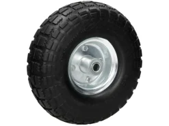 ECD Germany Streuwagen|Sackkarrenrad Blockprofil PU Vollgummi 4,10-3,50-4 260x85mm 130kg