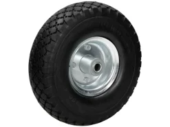 ECD Germany Streuwagen|Sackkarrenrad Blockprofil PU Vollgummi 3,00-4 260x85mm 120kg Schwarz