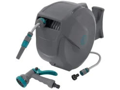 Schlauchaufroller 30m Grau 180 Grad Schwenkbar Automatik*ECD Germany Outlet
