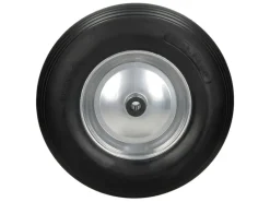 Schubkarrenrad PU Vollgummi mit Achse 4,80-4,00-8 390 mm Schwarz*ECD Germany Discount