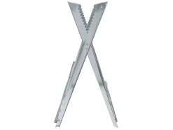 ECD Germany Gartenhandgeräte|Sägebock für Kettensäge 3-Fach Metall bis 150kg Klappbar Verstellbar