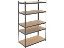 Werkstattregal 200x100x60 cm Anthrazit Metall 5 MDF Böden bis 875kg*ECD Germany Hot