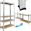 Werkstattregal 160x80x40cm bis 320kg Verzinktes Metall 4 MDF-Platten*ECD Germany Sale