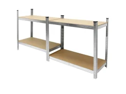 Werkstattregal 160x80x40cm bis 320kg Verzinktes Metall 4 MDF-Platten*ECD Germany Sale