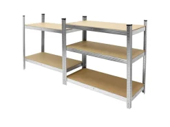 ECD Germany Weitere Ordnungssysteme Für Den Garten|Werkstattregal 170x70x30cm bis 350kg Verzinktes Metall 5 MDF-Platten