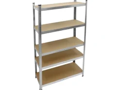 ECD Germany Weitere Ordnungssysteme Für Den Garten|Werkstattregal 200x100x50 cm Verzinkt bis 750 kg 5 MDF-Platten