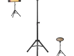 echos Campingzubehör|Eco-9013 Universalständer Tripod Ständer für Heizstrahler 120 - 180 cm Schwarz
