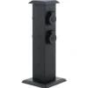 Gareten Steckdosensäule Park 4 Schwarz 40 cm x 11 cm*Eglo Online