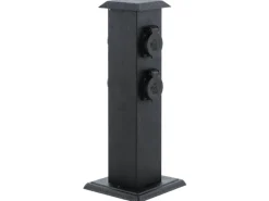 Gareten Steckdosensäule Park 4 Schwarz 40 cm x 11 cm*Eglo Online