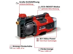 Akku-Gartenpumpe Aquinna 36/34*Einhell Sale