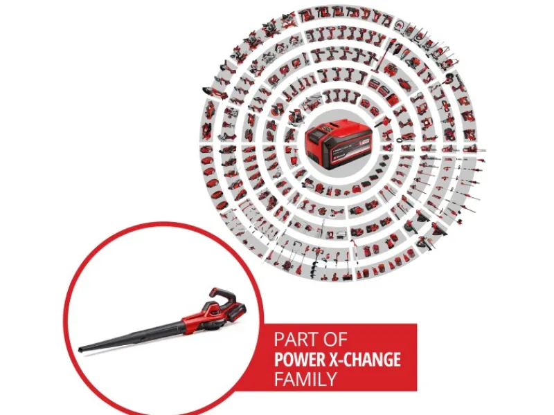 Einhell Laubbläser|Akku-Laubbläser GE-UB 18/250 Li E 1 x 4 Ah Rot-Schwarz