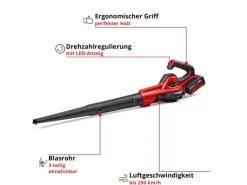 Einhell Laubbläser|Akku-Laubbläser GE-UB 18/250 Li E 1 x 4 Ah Rot-Schwarz
