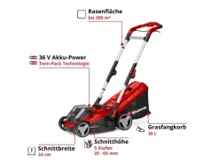 Einhell Rasenmäher|Akku-Rasenmäher Rasarro GP-CM 36/41 Li-Solo 36/34