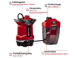 Akku-Schmutzwasserpumpe GE-DP 18/25 Li-Solo*Einhell
