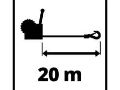 Einhell Holzspalter|Handseilwinde TC-WI 800 zum Ziehen und Spannen von Lasten