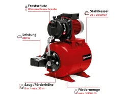Einhell Wasserpumpe|Brunnenpumpe|Hauswasserwerk GC-WW 6839
