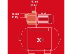 Einhell Wasserpumpe|Hauswasserwerk GC-WW 6538