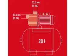 Einhell Wasserpumpe|Brunnenpumpe|Hauswasserwerk-Set GC-WW 6538 Set