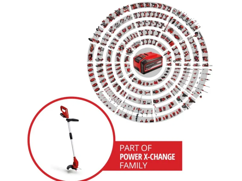 Einhell Rasentrimmer|Power X-Change Akku-Rasentrimmer GC-CT 18/24 Li mit 2 Ah-Akku