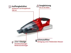 Einhell Campingzubehör|Power X-Change Akku-Handstaubsauger TE-VC 18 Li Solo inkl. Zubehör