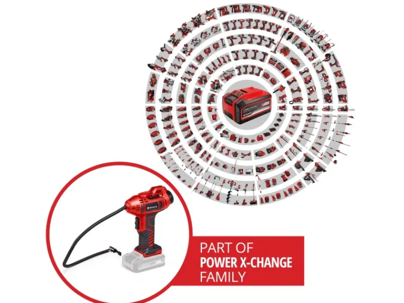 Einhell Campingzubehör|Power X-Change Akku-Autokompressor CE-CC 18 Li-Solo