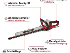 Einhell Heckenscheren|Power-X Change Akku-Heckenschere GE-CH 18/60 Li-Solo