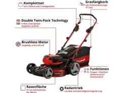 Einhell Rasenmäher|Professional Akku-Rasenmäher GP-CM 36/47 S HW Li inkl. 4x4,0 Ah Akkus