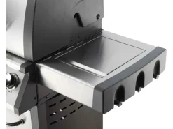 Gasgrill Bellevue 5 Brenner mit Seiten- und Infrarotbrenner Silber*EL Fuego Discount