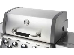 Gasgrill Bellevue 5 Brenner mit Seiten- und Infrarotbrenner Silber*EL Fuego Discount